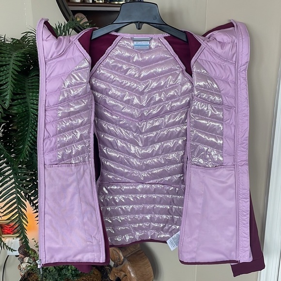 Brand New Columbia Thermal Reflective Omni-Heat Powder Lite Hybrid Hooded Jacket - Picture 8 of 13